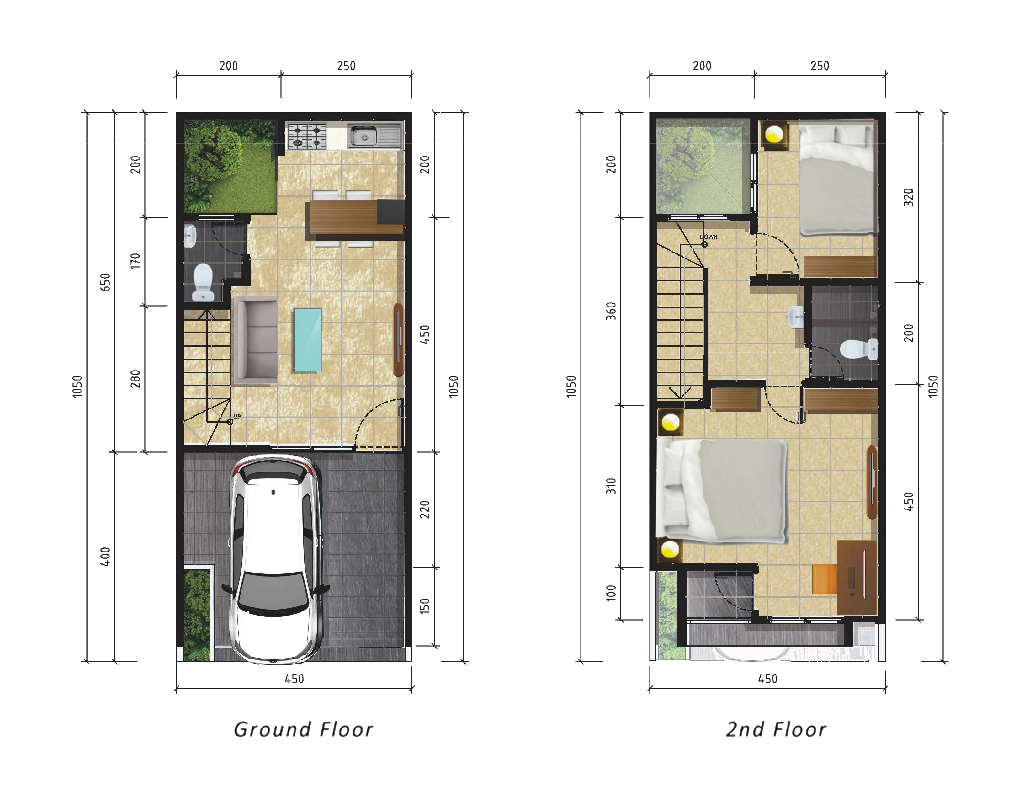 Layout Denah Rumah Emerald 70 Kingspoint