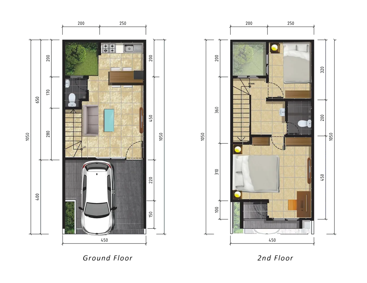 Layout Denah Rumah Emerald 70 Kingspoint